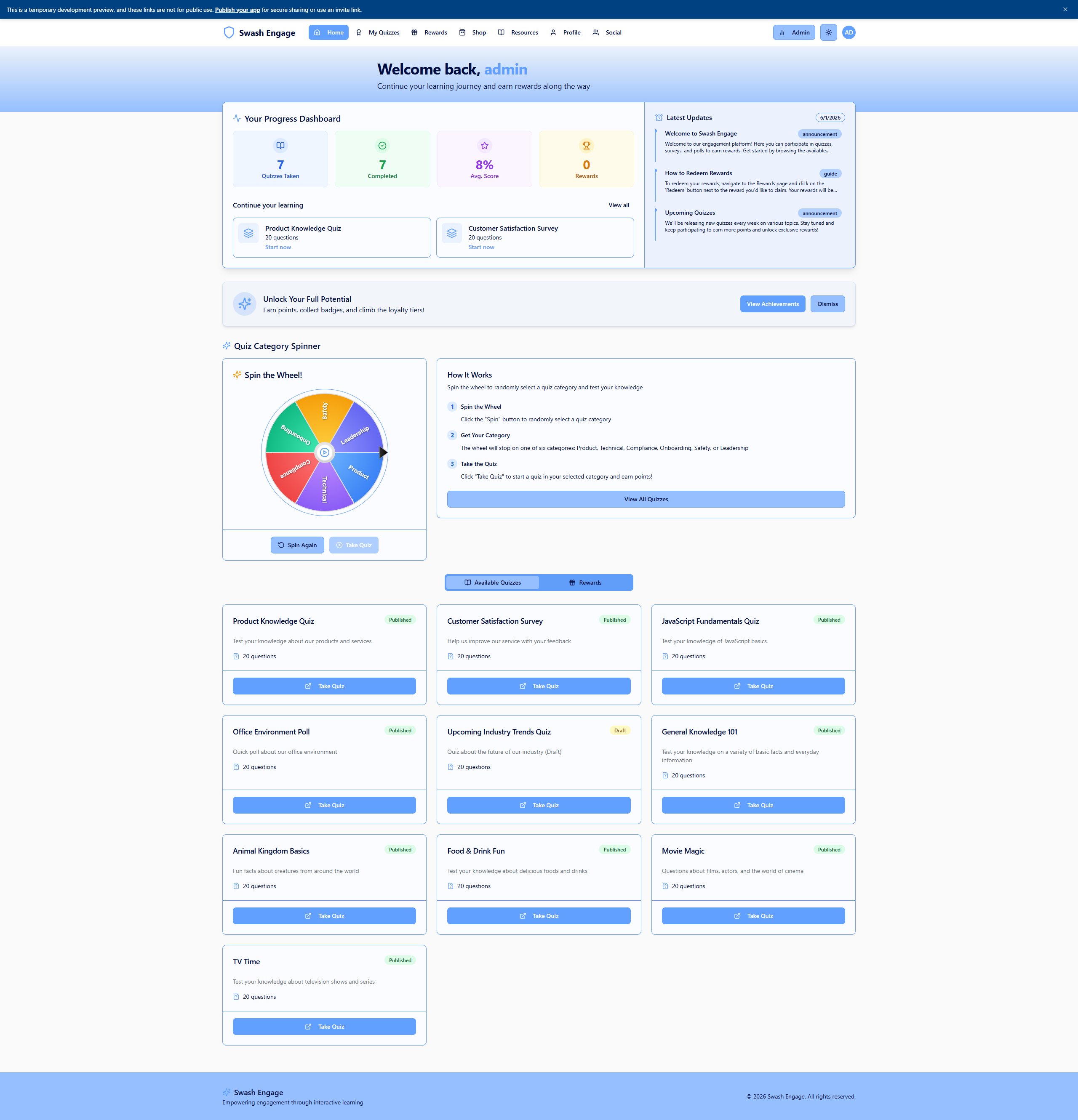 Swash Engage project mockup