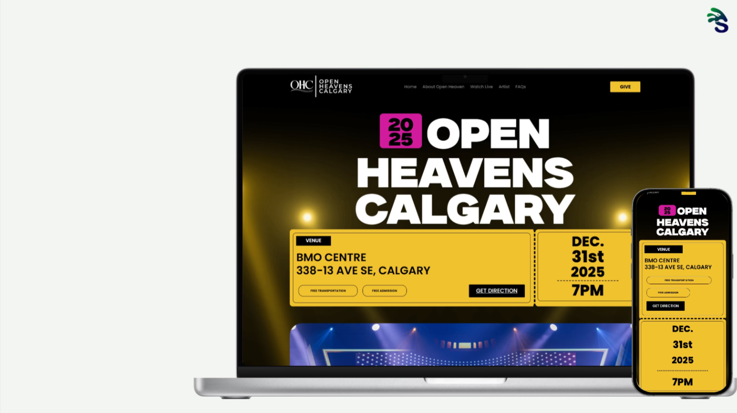 Open Heavens Calgary project mockup