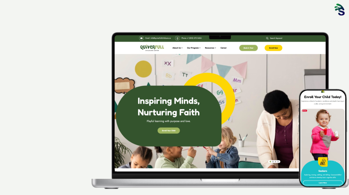 Quiverfull Childcare Center project mockup